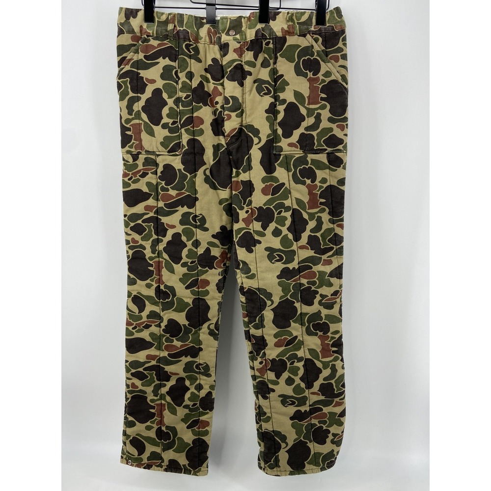 Black Sheep Pants Mens‎ XLarge Brown Duck Camo Insulated Quilted Hunting